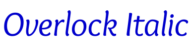 Overlock Italic шрифт